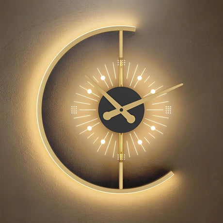 LED Wall Lamp with Clock - Illuminate Your Space in Style - Julia M LifeStyles