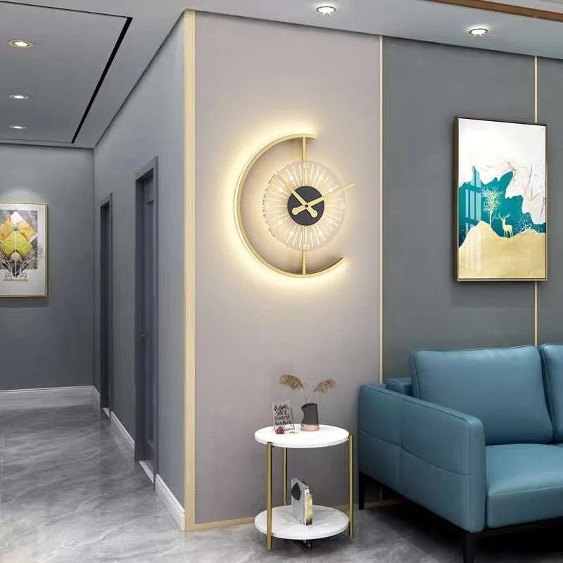 LED Wall Lamp with Clock - Illuminate Your Space in Style - Julia M LifeStyles