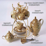 Leopard Print Bone China Coffee and Tea Set - Julia M LifeStyles