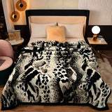 Leopard Print Double Layer Fleece Throw Blankets - Julia M LifeStyles