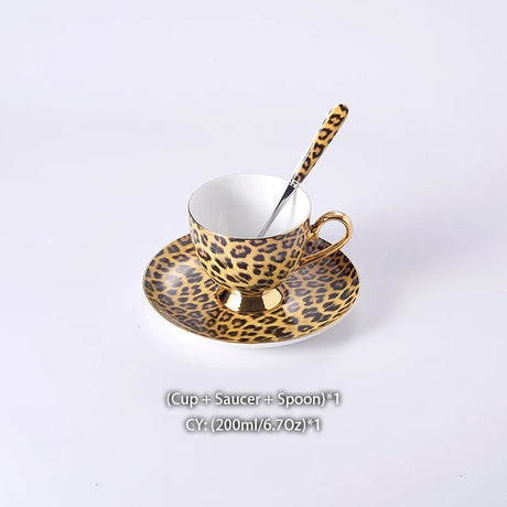 Leopard Print Luxury Bone China Coffee & Tea Set - Julia M LifeStyles