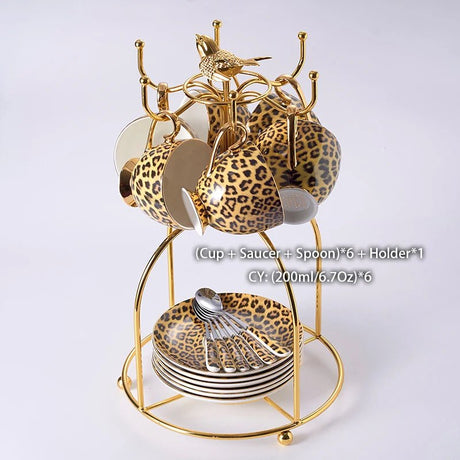 Leopard Print Luxury Bone China Coffee & Tea Set - Julia M LifeStyles