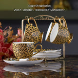 Leopard Print Luxury Bone China Coffee & Tea Set - Julia M LifeStyles