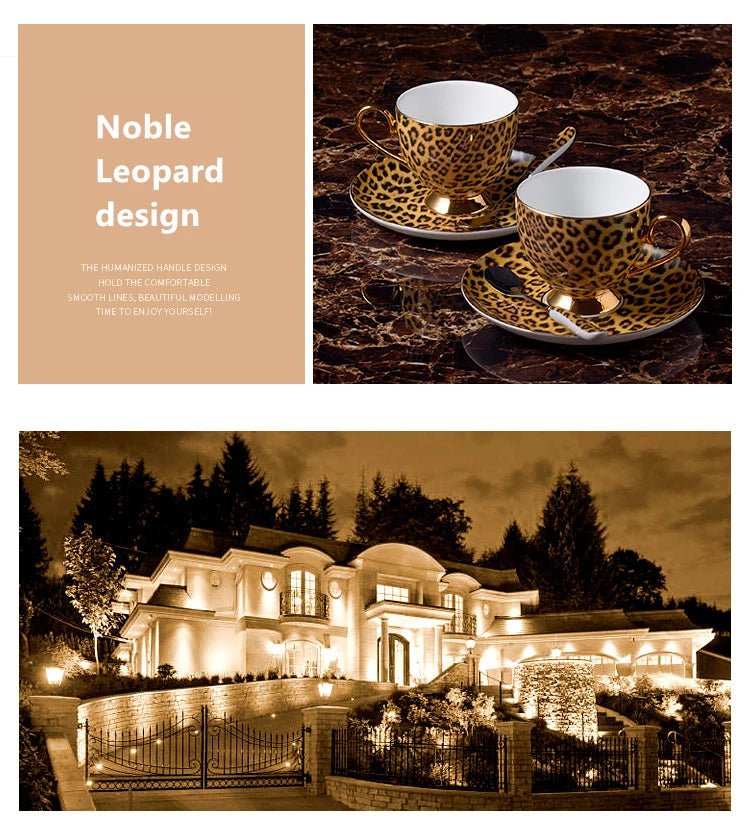 Leopard Print Luxury Bone China Coffee & Tea Set - Julia M LifeStyles