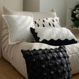 Light Luxury Black and White Jacquard Cushion Covers - Julia M LifeStyles