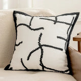 Light Luxury Black and White Jacquard Cushion Covers - Julia M LifeStyles