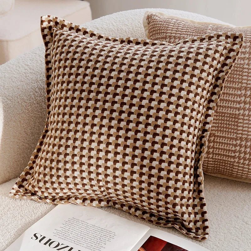 Light Luxury Brown Throw Pillow Cover - Decorative Cushion for Home - Julia M LifeStyles