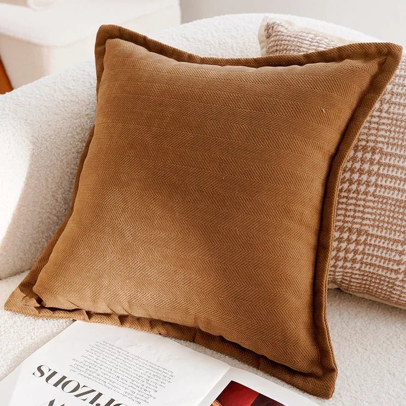 Light Luxury Brown Throw Pillow Cover - Decorative Cushion for Home - Julia M LifeStyles