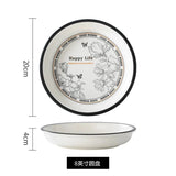 Light Luxury Ceramic Tableware Set, Dishes, Faces Bowls, Circular, Thickened, Upscale Household Manufacturers, Wholesale - Julia M LifeStyles