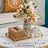 Living Room Good-looking Paper Extraction Box Ornamental Flower Candy Plate Suit Modern Entry Lux Style Dining Table Tissue Storage Box - Julia M LifeStyles