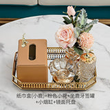 Living Room Good-looking Paper Extraction Box Ornamental Flower Candy Plate Suit Modern Entry Lux Style Dining Table Tissue Storage Box - Julia M LifeStyles