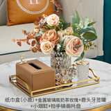 Living Room Good-looking Paper Extraction Box Ornamental Flower Candy Plate Suit Modern Entry Lux Style Dining Table Tissue Storage Box - Julia M LifeStyles