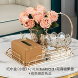 Living Room Good-looking Paper Extraction Box Ornamental Flower Candy Plate Suit Modern Entry Lux Style Dining Table Tissue Storage Box - Julia M LifeStyles