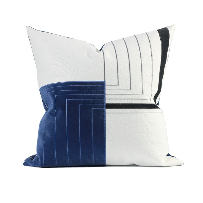 Pillow Cover Accessible Luxury Modern Minimalist Sofa Model Room Ins Lumbar Pillow Cushion B & B Designer Blue - Julia M LifeStyles