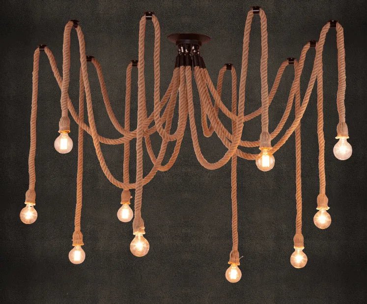 Loft Vintage Hemp Rope Pendant Lamp - Julia M LifeStyles