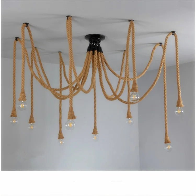 Loft Vintage Hemp Rope Pendant Lamp - Julia M LifeStyles