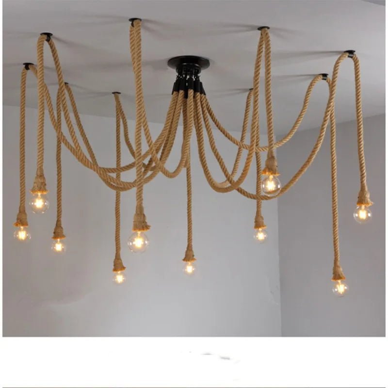 Loft Vintage Hemp Rope Pendant Lamp - Julia M LifeStyles