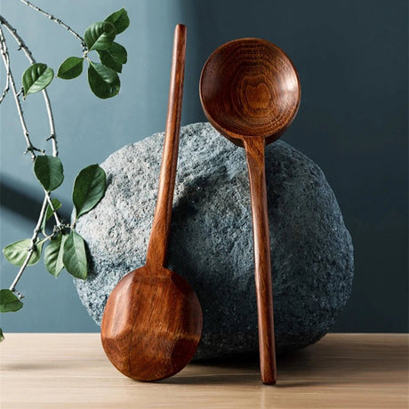 Long Handle Japanese Wooden Soup Ladle 🍜 - Julia M LifeStyles