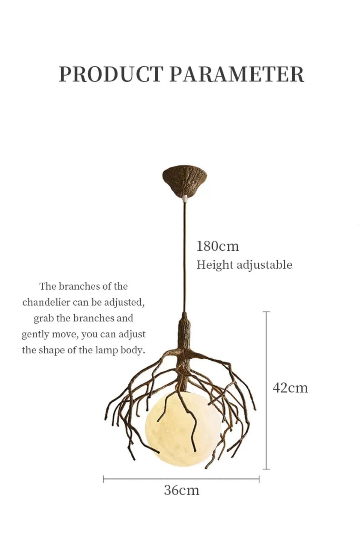 Lunar Tree Branch Pendant Chandelier & Table Lamp - Julia M LifeStyles