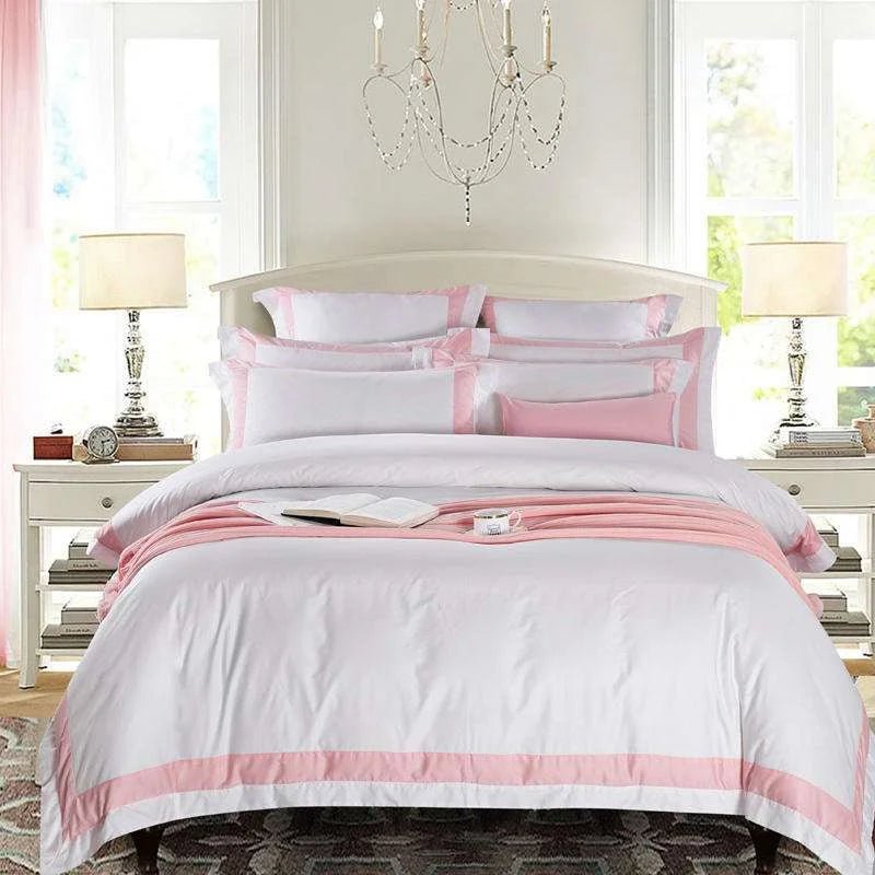 Luxurious 100% Cotton Hotel White Bedding Set - Julia M LifeStyles
