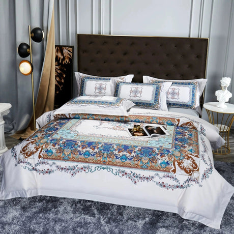 Luxurious 1000TC Egyptian Cotton Bohemian Duvet Cover Set - 4 Pieces - Julia M LifeStyles