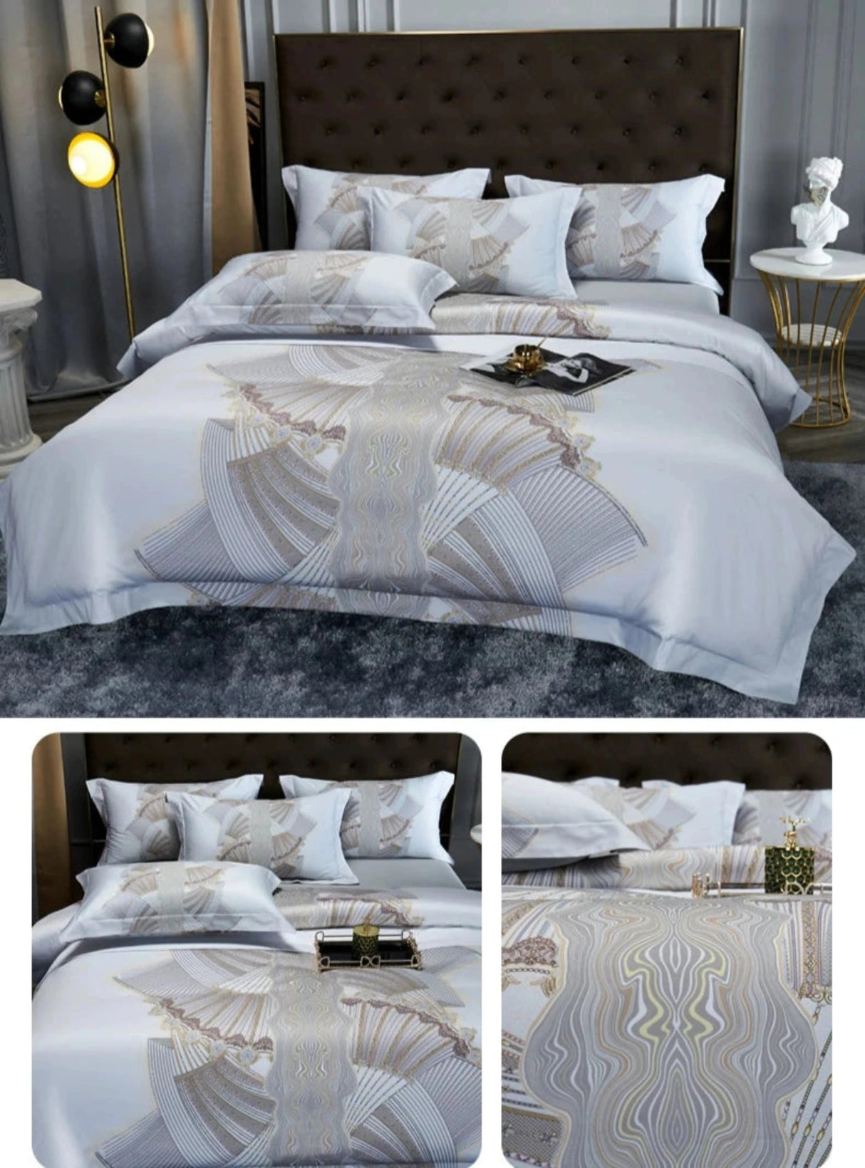 Luxurious 1000TC Egyptian Cotton Bohemian Duvet Cover Set - 4 Pieces - Julia M LifeStyles