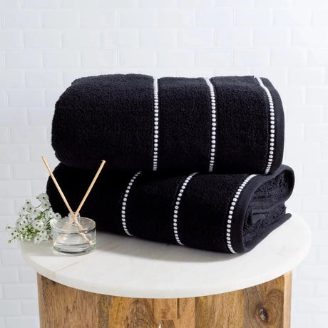 Luxurious Black Cotton Bath Sheet Set - Soft, Quick Dry, and Absorbent - Julia M LifeStyles