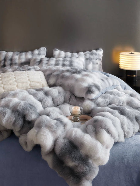 Luxurious Bunny Cashmere Four - Piece Winter Bedding - Julia M LifeStyles