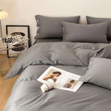 Luxurious Egyptian Cotton Bedding Set - Complete Four Piece Set in Grey - Julia M LifeStyles