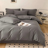 Luxurious Egyptian Cotton Bedding Set - Complete Four Piece Set in Grey - Julia M LifeStyles