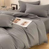 Luxurious Egyptian Cotton Bedding Set - Complete Four Piece Set in Grey - Julia M LifeStyles