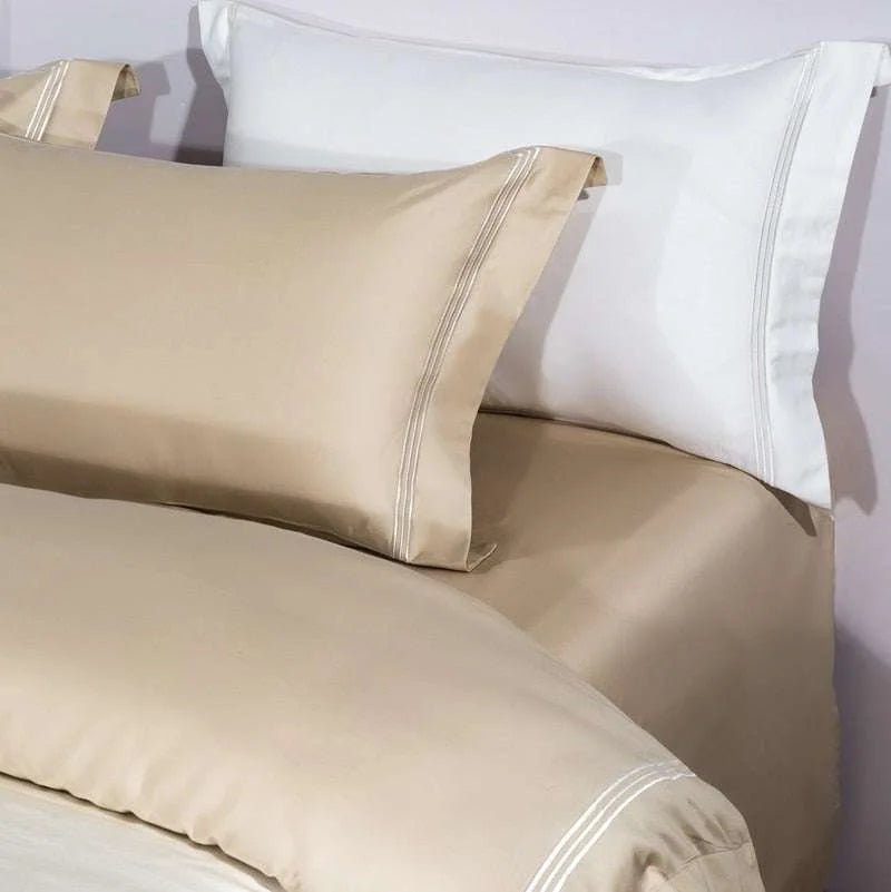 Luxurious Egyptian Cotton Embroidered Duvet Cover Set - 4pcs Queen/King Size - Julia M LifeStyles