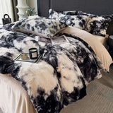 Luxurious Gradient Faux Rabbit Fur Velvet Bedding Set - Julia M LifeStyles