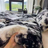 Luxurious Gradient Faux Rabbit Fur Velvet Bedding Set - Julia M LifeStyles