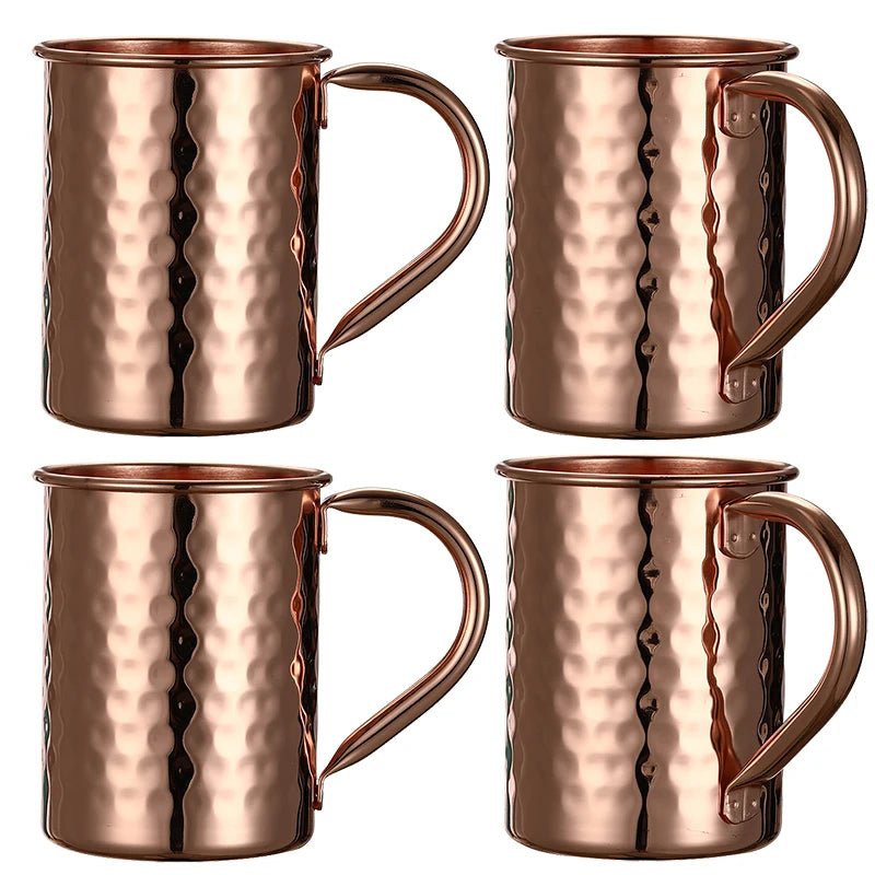 Luxurious 100% Pure Copper Moscow Mule Mug Set of 4 - Julia M LifeStyles