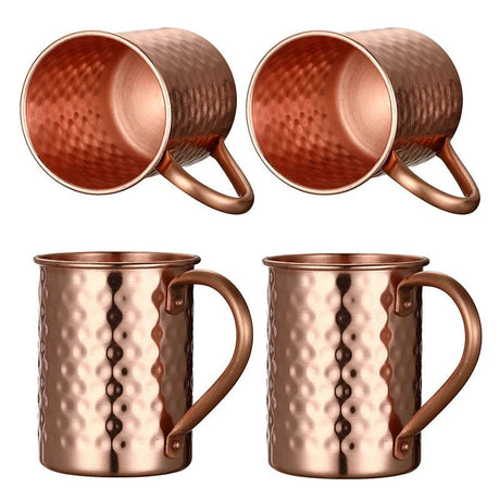 Luxurious Pure Copper Moscow Mule Mug Set - Julia M LifeStyles