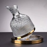 Luxury 360° Rotating Crystal Glass Decanter & Tumbler Set - 1500ml Wine Dispenser - Julia M LifeStyles