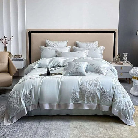 Luxury Cotton Duvet Cover Set - 1000TC Egyptian Cotton Fabric - Julia M LifeStyles