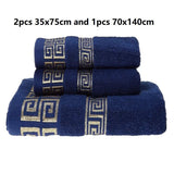 Luxury Cotton Towel Set - 2 Hand & Face Towels, 1 Big Bath Towel - Julia M LifeStyles