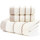 Luxury Cotton Towel Set - 2 Hand & Face Towels, 1 Big Bath Towel - Julia M LifeStyles