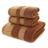 Luxury Cotton Towel Set - 2 Hand & Face Towels, 1 Big Bath Towel - Julia M LifeStyles