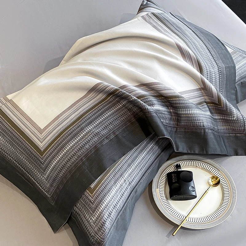 Luxury Digital Printing Cotton Bedding Set Duvet Cover Linen Fitted Sheet Pillowcases Home Textile - Julia M LifeStyles