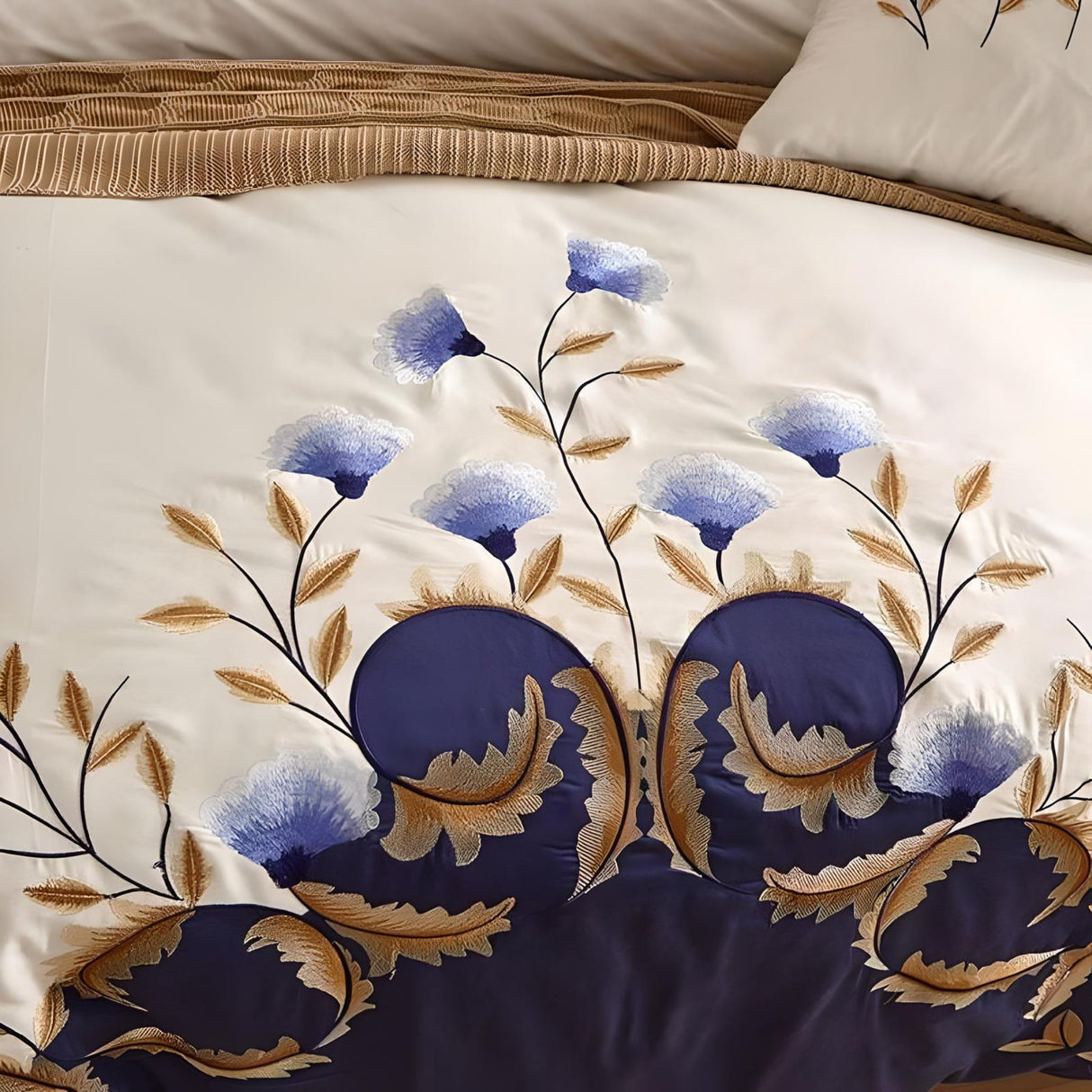Luxury Egyptian Cotton Embroidered Bedding Set - Julia M LifeStyles