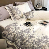 Luxury Egyptian Cotton Floral Embroidered Bedding Set - Julia M LifeStyles