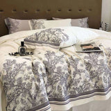 Luxury Egyptian Cotton Floral Embroidered Bedding Set - Julia M LifeStyles