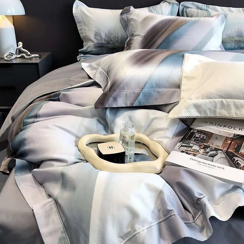 Luxury Egyptian Cotton Marble Grain Bedding Set - Julia M LifeStyles