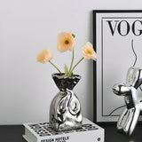 Luxury Electroplated Silver Vase - Nordic Style Ceramic Floral Container - Julia M LifeStyles