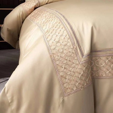 Luxury Elegance 1400 TC Cotton Embroidered Bedding Set - Julia M LifeStyles