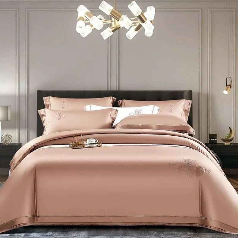 Luxury Embroidered Cotton Bedding Set - Soft and Breathable Comfort for Every Season - Julia M LifeStyles