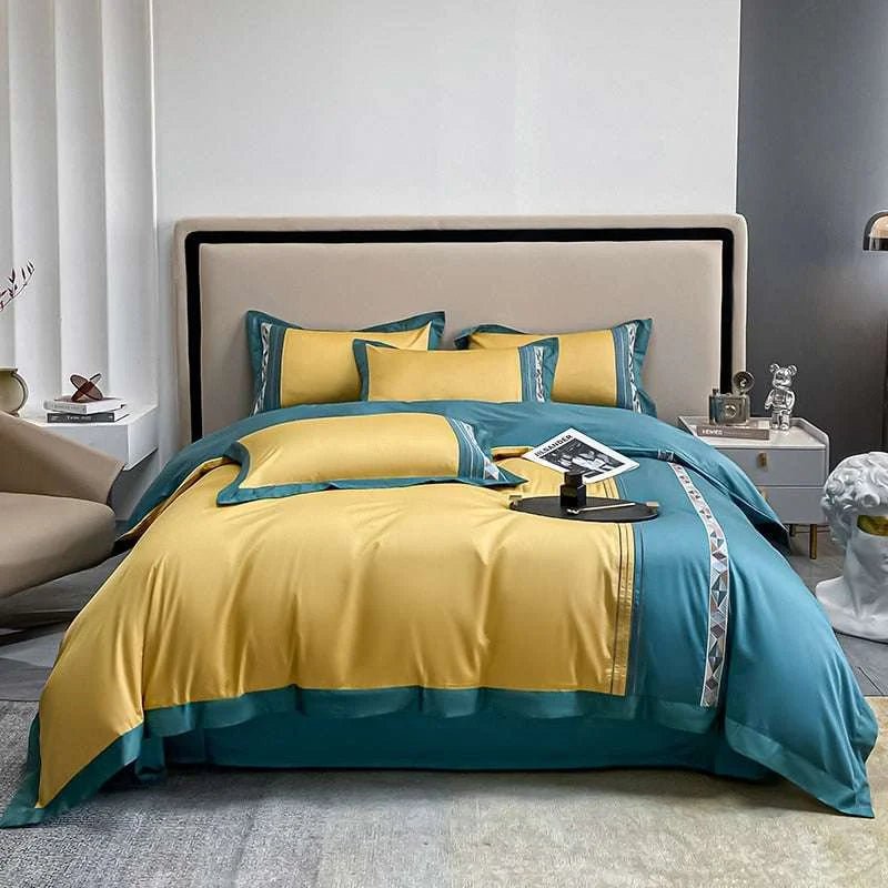 Luxury Embroidered Egyptian Cotton Bedding Set - Premium Quality and Exquisite Design - Julia M LifeStyles